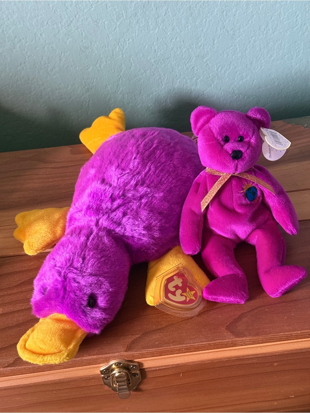 Ty Beanie Babies Millenium Error Bear Patti Beanie Buddy Plush Lot
